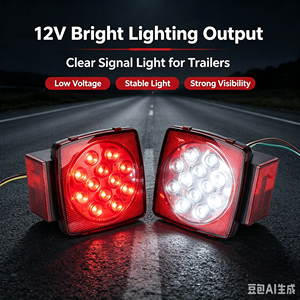 <span class=keywords><strong>Feux</strong></span> de <span class=keywords><strong>remorque</strong></span> submersibles étanches 12V, <span class=keywords><strong>feux</strong></span> arrière carrés à LED, <span class=keywords><strong>feux</strong></span> de freinage avec éclairage de plaque d'immatriculation pour <span class=keywords><strong>remorque</strong></span> de <span class=keywords><strong>bateau</strong></span> et de marchandises - Product Image 5