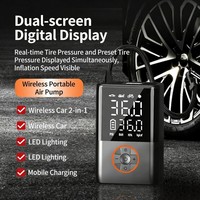 Nouveau compresseur d'air portable sans fil 12V pour voiture, manomètre numérique, moniteur de pression des pneus, matériau ABS, certifié CE, 4000mAh