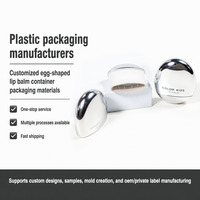Tube de baume à lèvres torsadé en forme d'œuf avec logo personnalisé, en plastique ABS et PP de qualité alimentaire, vide, pour emballage cosmétique