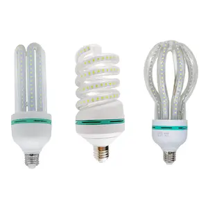 Foshan Lampu Bentuk U Led Lotus Hemat Energi Cahaya Jagung Neon E27 B22 E40 B22 2U 3U 4U 5U 6U Lampu Spiral Led