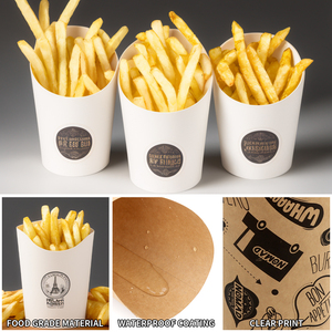 Logotipo impreso personalizado, embalaje desechable para llevar, soporte para patatas fritas, cartón, helado, huevo, gofres, vaso <span class=keywords><strong>de</strong></span> papel - Product Image 6