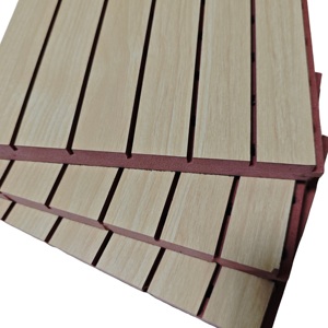 Tấm Gỗ Acoustic thân thiện với môi trường hiện đại để trang trí nội thất cách âm vách ngăn rãnh thủng Khả năng thiết kế mô hình 3D - Product Image 2