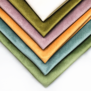 Venta al por mayor 100% poliéster 300gsm terciopelo tapicería muebles hogar textil sofá cubierta telas - Product Image 5