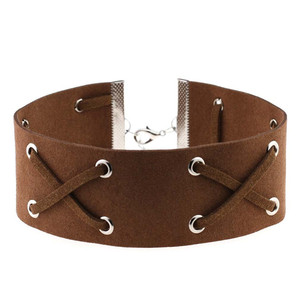 Wide Criss-cross Velvet Choker Necklace Sexy Bondage Strap Collar Necklaces for Women Girls Gift Fashion Summer <strong>Jewelry</strong> - Product Image 5