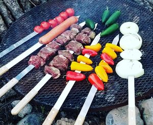Juego de Utensilios para Asar de Acero Inoxidable, Herramientas para Parrilla, Brochetas para Barbacoa - Product Image 4
