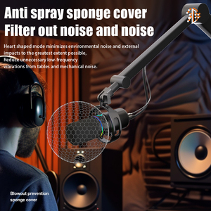 Branded USB Dynamic Wired Microphones for Live Singing Games Microphone <strong>Recording</strong> <strong>Stand</strong> With Connection Sound Card Computer - Product Image 4