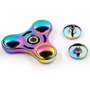 Fidget Spinner Cyclone Triangle Coloré en Métal Éblouissant Portable Anti-Stress pour Enfants et Adultes - Product Image 5