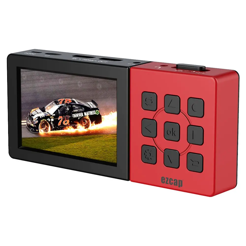 ezcap 3.5 Inch LCD Portable HDMI/AV Video Capture Device with Remote Control Support Playback/ScheduRecording/Mic IN