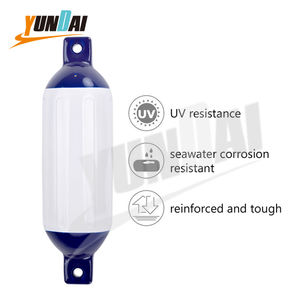 8.5x27 ''bleu/blanc deux tons 2000g 4 Pack garde-boue de bateau nervuré PVC flottant gonflable Yacht bouée garde-boue - Product Image 5