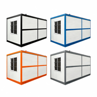 Maison conteneur modulaire pliable et portable, cabine préfabriquée individuelle avec porte et fenêtre pour jardin, bureau, stockage