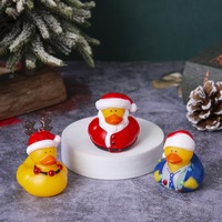 Offre Spéciale canards en caoutchouc de noël Jeep jouets de bain pour enfants garçons filles tout-petits faveurs de fête de noël