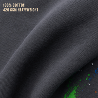 Sweat à capuche tricoté en coton 100% patchwork RAMAX 460g, gris foncé, motif graphique, streetwear pour hommes, personnalisable OEM ODM, vente en gros