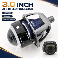 VAHID Lentille de projecteur Bi-LED AFS 3 pouces 12V 24V 6000K, feux de croisement et de route, phares de voiture à LED, systèmes d'éclairage automobile de retrofit