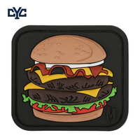 Patchs en PVC souple 3D gaufrés personnalisés avec logo animal, colorés et vifs, en forme d'ovale, pour la chasse au canard, à coudre