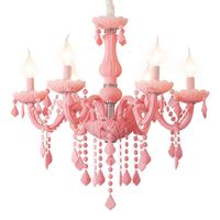 Lustre contemporain en cristal rose pour filles, macaron, doux, princesse, plafond, mode, décoration de salon, suspendu