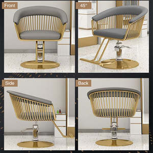 Fauteuil de <span class=keywords><strong>barbier</strong></span> neuf en gros, fauteuil pivotant spécial pour salon de coiffure, siège relevable de haute qualité pour le lissage et la teinture - Product Image 6