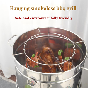 <strong>Charcoal</strong> BBQ Oven with Cooking Hooks Portable Vertical Stainless Steel <strong>Grill</strong> Detachable Smokeless BBQ <strong>Grill</strong> for Indoor/outdoor - Product Image 2