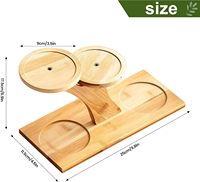 Support de plantes d'intérieur compact BH à 3 niveaux pour rebord de fenêtre, étagère à plantes en bambou pour plantes succulentes et herbes