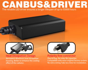 Đông Cài Đặt F90 LED 3570 + 5050Chip Im Lặng Fan 170W 17000Lumen Cao Thấp Chuyển Đổi Cao Thấp Chùm Chuyển Đổi 170W H4 Máy Chiếu Ống Kính - Product Image 2