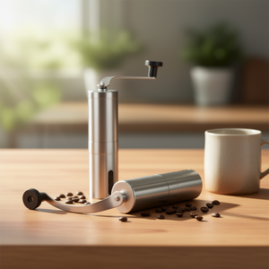 Molinillo de café manual portátil Blossom Mini, de acero inoxidable, ajustable, para moler granos de café y té. - Product Image 2