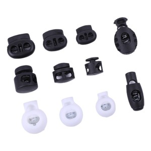 Drawcord Buckle Black Plastic Round Fastener For Garment <b>Bag</b> Accessories Waterproof Solid Color - Product Image 2