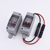 Disjoncteur isolateur DC photovoltaïque, interrupteur de transfert de charge solaire 2P32 en plastique étanche à l'eau et à la poussière