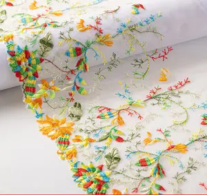 Изысканные маленькие яркие цветные цветы, 21 см, украшенные вышивкой, кружевная отделка для женщин