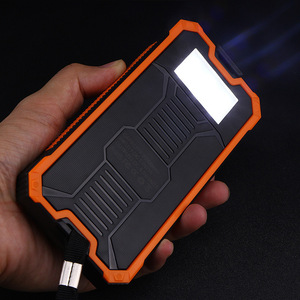 Batterie externe solaire 20000mAh, chargeur de téléphone portable robuste pour l'extérieur avec lumière LED pour le camping, la randonnée et les voyages - Product Image 3