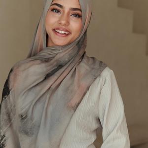 Muslim Fashion <b>Print</b> Modal Hijab Custom Logo 4-Season Ladies Customizable Lightweight <b>Islamic</b> Modest Elegant Durable - Product Image 1