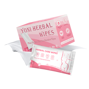Toallitas femeninas 20, toallitas limpiadoras de higiene femenina íntima Natural desechables con etiqueta privada, toallitas femeninas Yoni vaginales orgánicas - Product Image 1