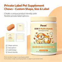 Pevet 8-en-1 Multivitamines à croquer pour chiens : Soutient la peau, le pelage, les articulations, le cœur, la digestion, la santé urinaire, la vision et la santé bucco-dentaire – Stock privé