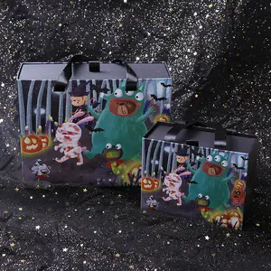 Rgid Lade Doos Halloween Geschenkdoos Verpakking Cartoon Zombies Kid Kleding Kleding Schoenen Gift Verpakking Met Lade Handvat