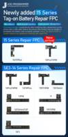 Kabel Fleksibel Baterai JCID untuk iPhone 11 15 Pro Max Mini Programmer V1SE Adaptor Pengganti Daya Tag Eksternal untuk Ponsel