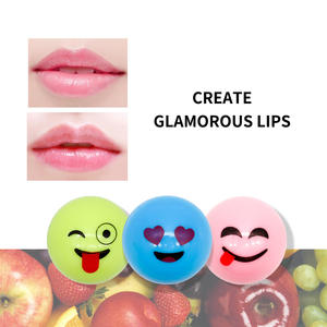 Bálsamo Labial en Forma de Bola Sonriente, 6 Colores, Precio de Fábrica al por Mayor, Bálsamo Labial Hidratante con Forma de Fruta para Niñas - Product Image 2