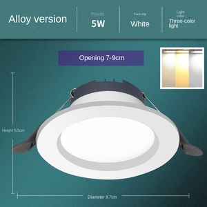 ไฟดาวน์ไลท์ LED ดาวน์ไลท์ LED 5W 12W 18W IP44 3CCT พื้นผิวทรงสี่เหลี่ยมเพรียวบาง - Product Image 4
