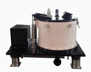 محرك آلة الطرد المركزي ذات اللوح المسطح من الفولاذ المقاوم للصدأ لفصل زيت أوراق القنب والإيثانول، مع نظام رفع وتفريغ الأكياس للمعالجة الدفعية - Product Image 5