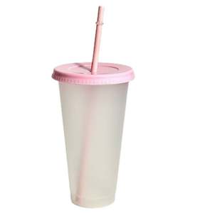 Gobelets réutilisables en plastique sans BPA, changeant de couleur, anti-fuite avec couvercle et paille, pour fêtes, capacité de 8 à 32 oz (2026) - Product Image 1