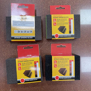 100x70x25mm sünger zımpara blok köpük el aşındırıcı araçlar için Metal cilası ahşap kaba orta ince dört tarafı zımparalanmış 60-240 # - Product Image 4