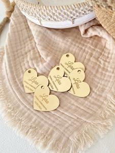 Etiquetas de Acrílico Personalizadas con Forma de Corazón y Rectángulo, Espejo Plateado y Dorado Rosa, Recuerdo de Boda, Compromiso, <span class=keywords><strong>Nikkah</strong></span>, Regalo con Nombre - Product Image 4