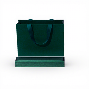 Custom High Quality Thickened Paper Bag With Reinforced Ribbon Handle for Luxury <b>Watch</b> Jewelry Store Gifts Black Paper Bag - Product Image 2