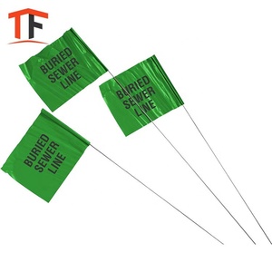 <span class=keywords><strong>Bandiera</strong></span> di marcatura in vinile verde fluorescente semplice-5 "X 6" con personale 27 "| <span class=keywords><strong>Caso</strong></span> di 1000 - Product Image 2