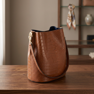 Pochette en cuir véritable pour femme, style campagnard, fermeture éclair souple, mode, durable, imperméable, grande capacité, écologique - Product Image 3
