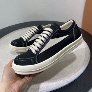 In Stock Designer Brand Owens Platform Shoes, Men's and Women's <b>Canvas</b> Shoes, Flat Casual Shoes Luxury High Quality Shoes - Product Image 1