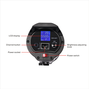 LED-2000C grande puissance studio vidéo lumière DE mise au point LED lumière extérieure portative photographie lumières flash - Product Image 5