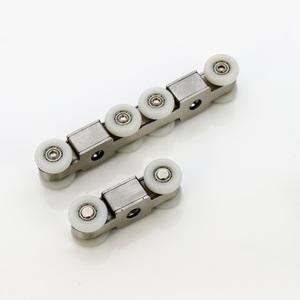 Xe Đẩy Hai Bánh Hạng Nặng Bằng Thép Không Gỉ Xe Đẩy Treo Trên Đầu Con Lăn Trượt Cửa Màu Bạc - Product Image 1