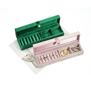 Luxury Velvet Jewelry <b>Box</b> High Quality Handmade Jewelry Display <b>Box</b> with Buckle Closure for Women <b>Gift</b> - Product Image 3