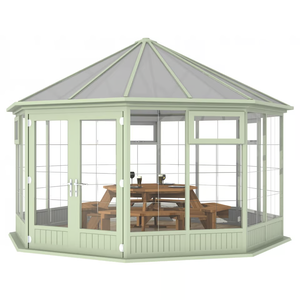 Tettoie Prefabbricate Personalizzate, <span class=keywords><strong>Casette</strong></span> <span class=keywords><strong>da</strong></span> <span class=keywords><strong>Giardino</strong></span> Portatili, Pergole Ottagonali, Verande e Serre in Vetro - Product Image 2