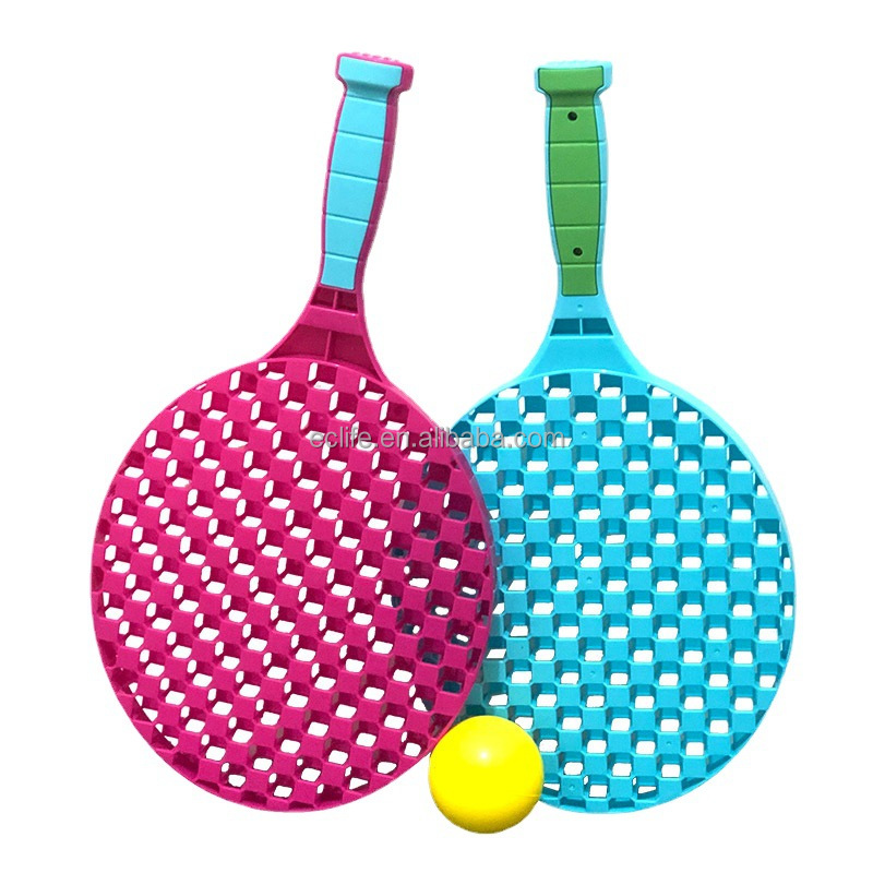 Cheap Outdoor Children Sports Toy Plastic Tennis Beach Racket Set