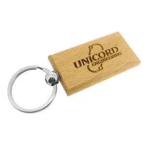 Wholesale Custom Personalized Blanks Wood Key Chain Accessories Pattern Letters Keyring