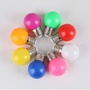 Led Colored Light <b>Bulbs</b> E27 3W 5W G45 Seven Color Home Decor Energy Saving Lamp - Product Image 2